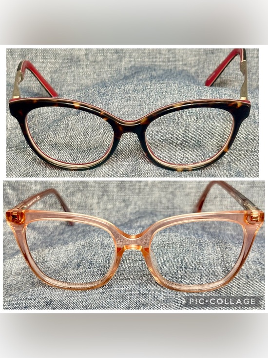 kate spade Accessories - 2 Pair Kate Spade Women Eyeglass Frames Cat Eye Oval Tortoiseshell Crystal Pink